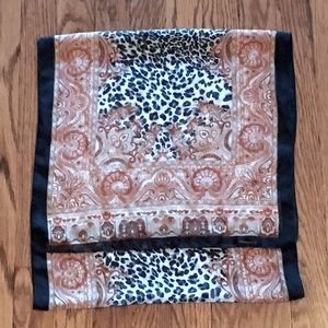 Vintage Leopard & Paisley Print Scarf